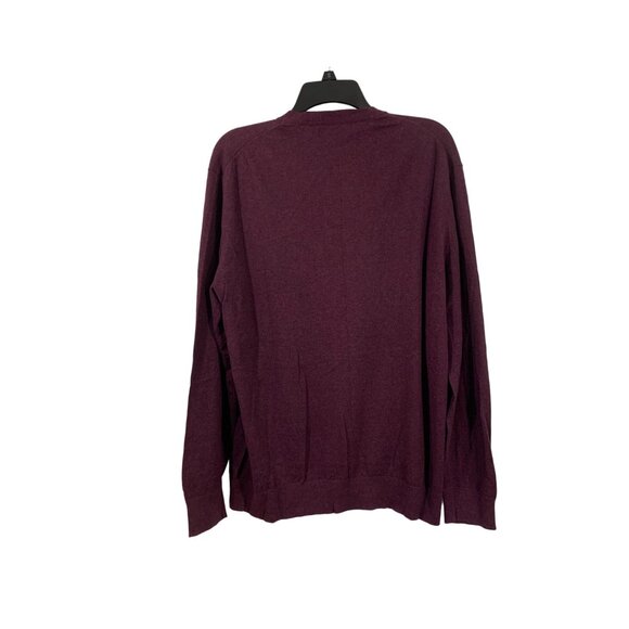 Claiborne XL Burgundy V-Neck Sweater - Picture 4 of 5